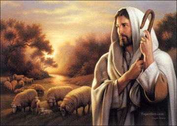 Sheep Shepherd Painting - Christ shepherd